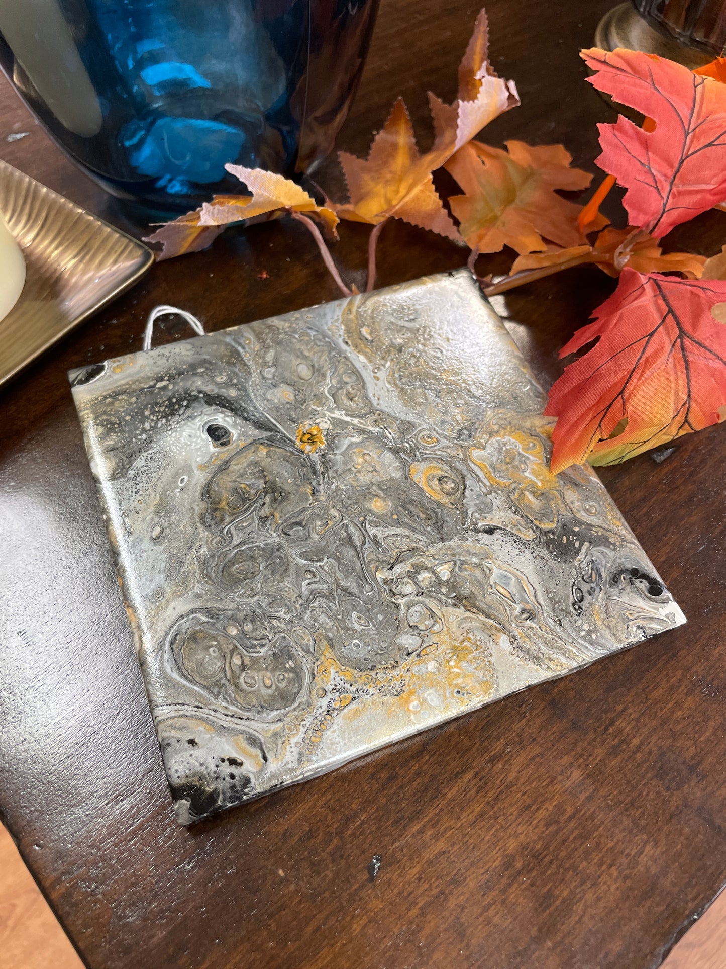 Gold & Silver Marbled Tray