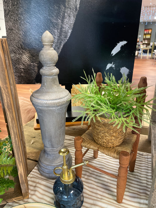 Whitewashed Finial -LG