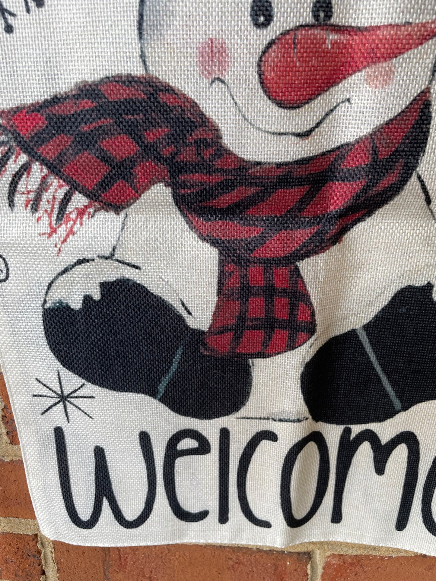Garden Flag - Snowman Welcome