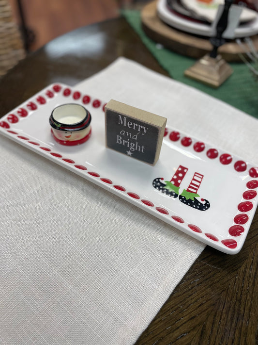 Merry & Bright - mini word block
