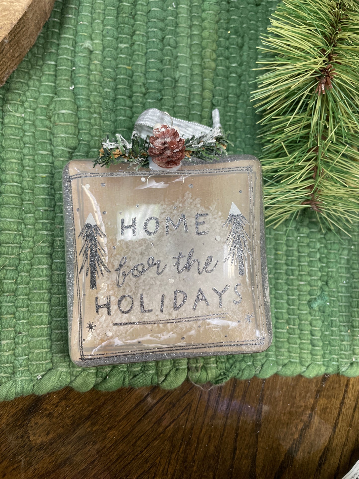 Home for the Holidays Sq Glass