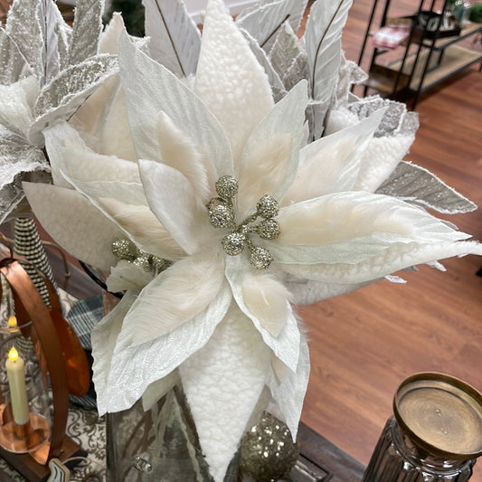 Furry Wool Poinsettia