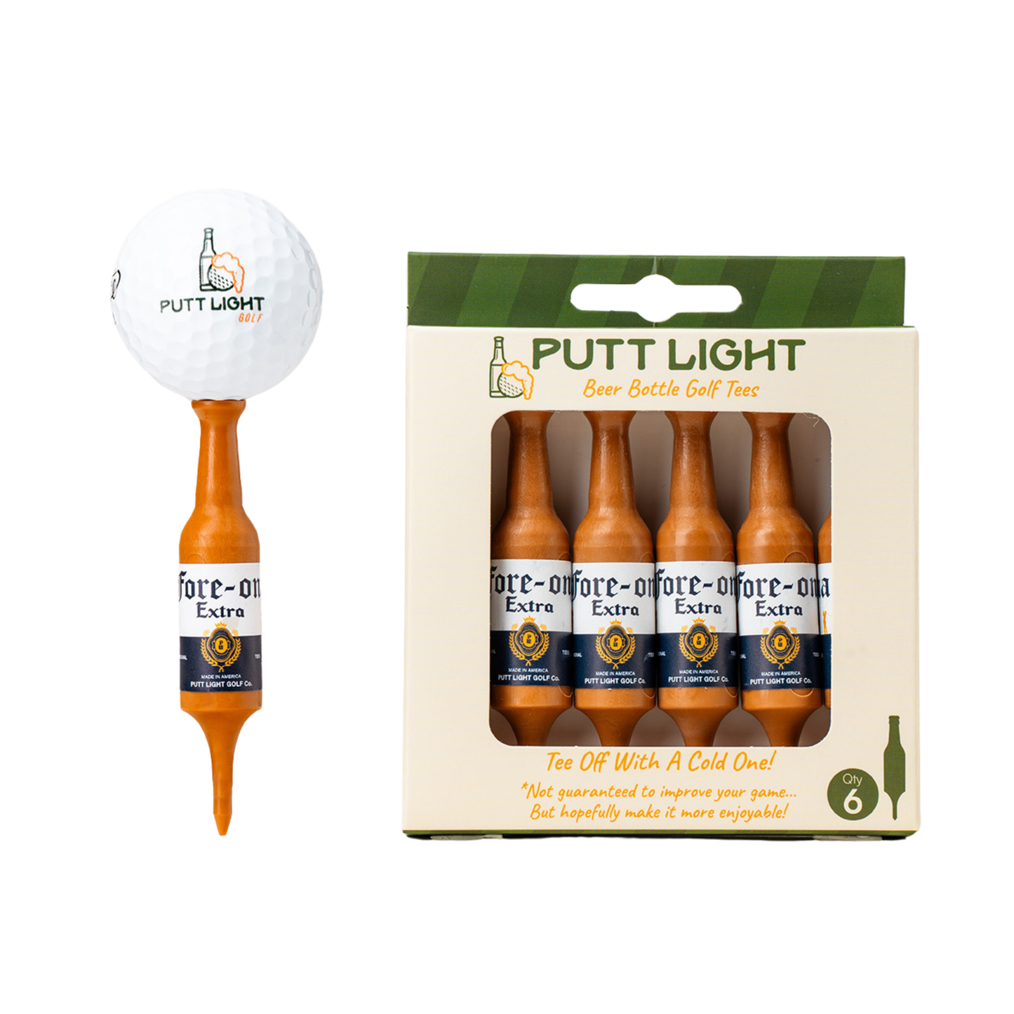 Beer Bottle Golf Tees: Putt Light