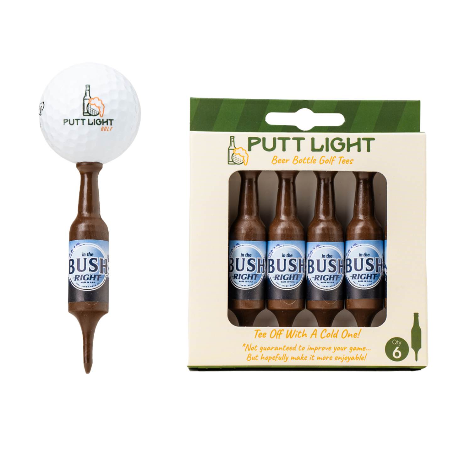 Beer Bottle Golf Tees: Putt Light