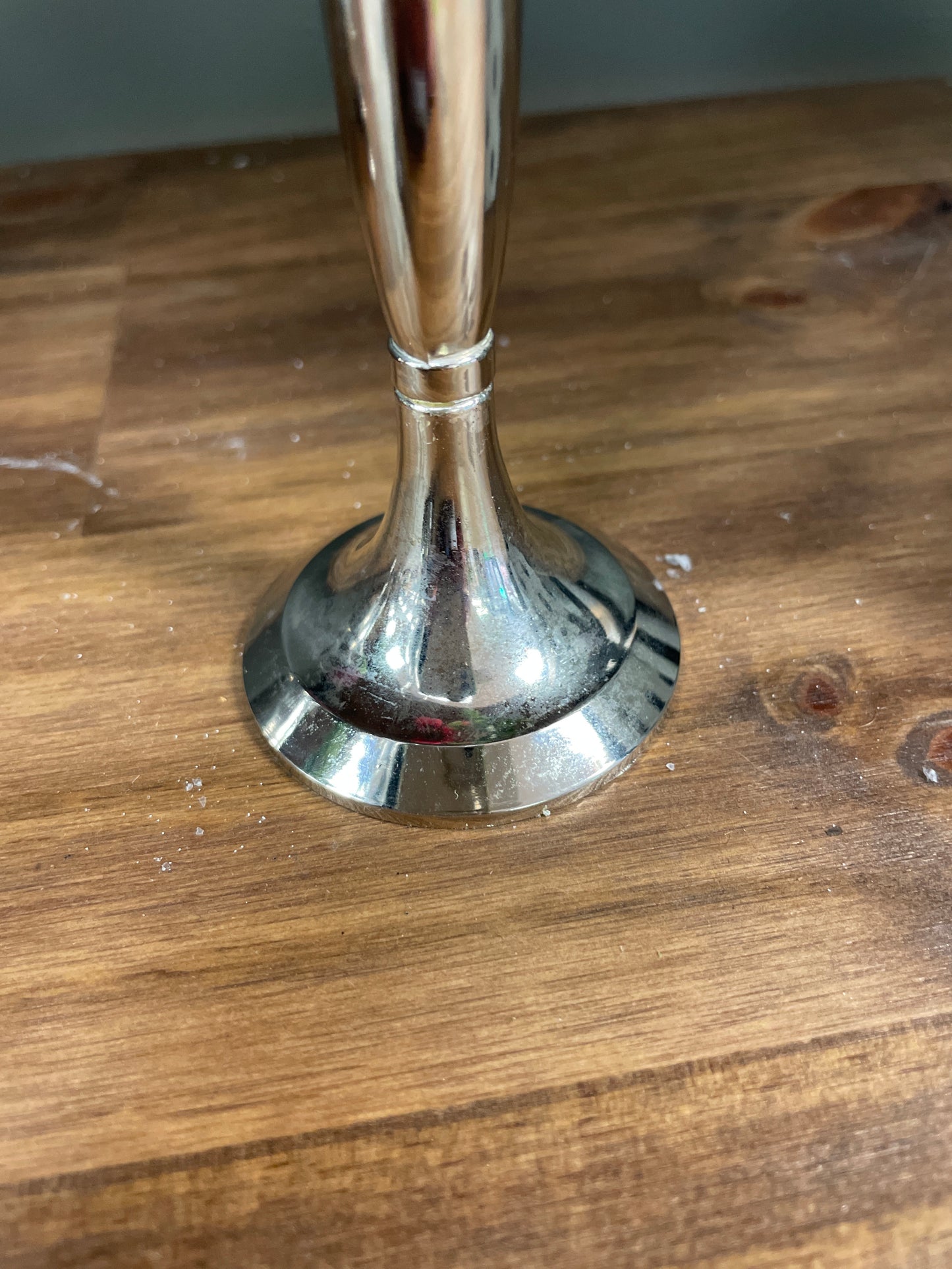 Silver Fluted Bud Vase