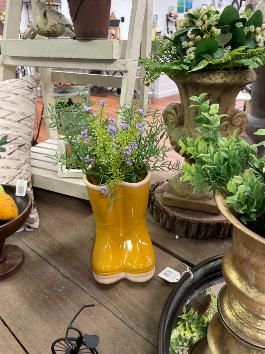 Yellow Boots Vase