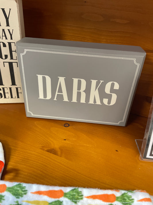 Darks - word block