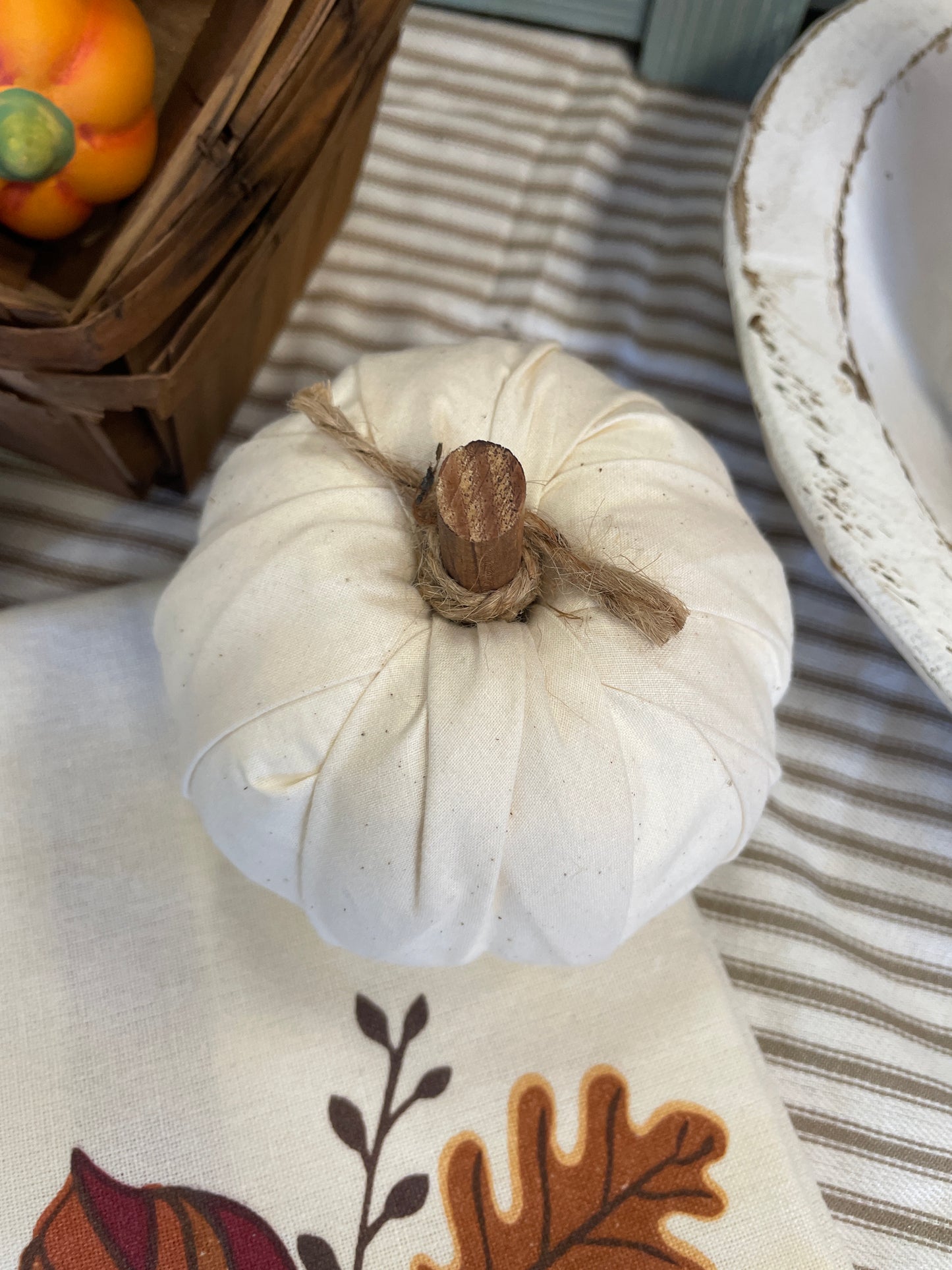 White Canvas Pumpkin