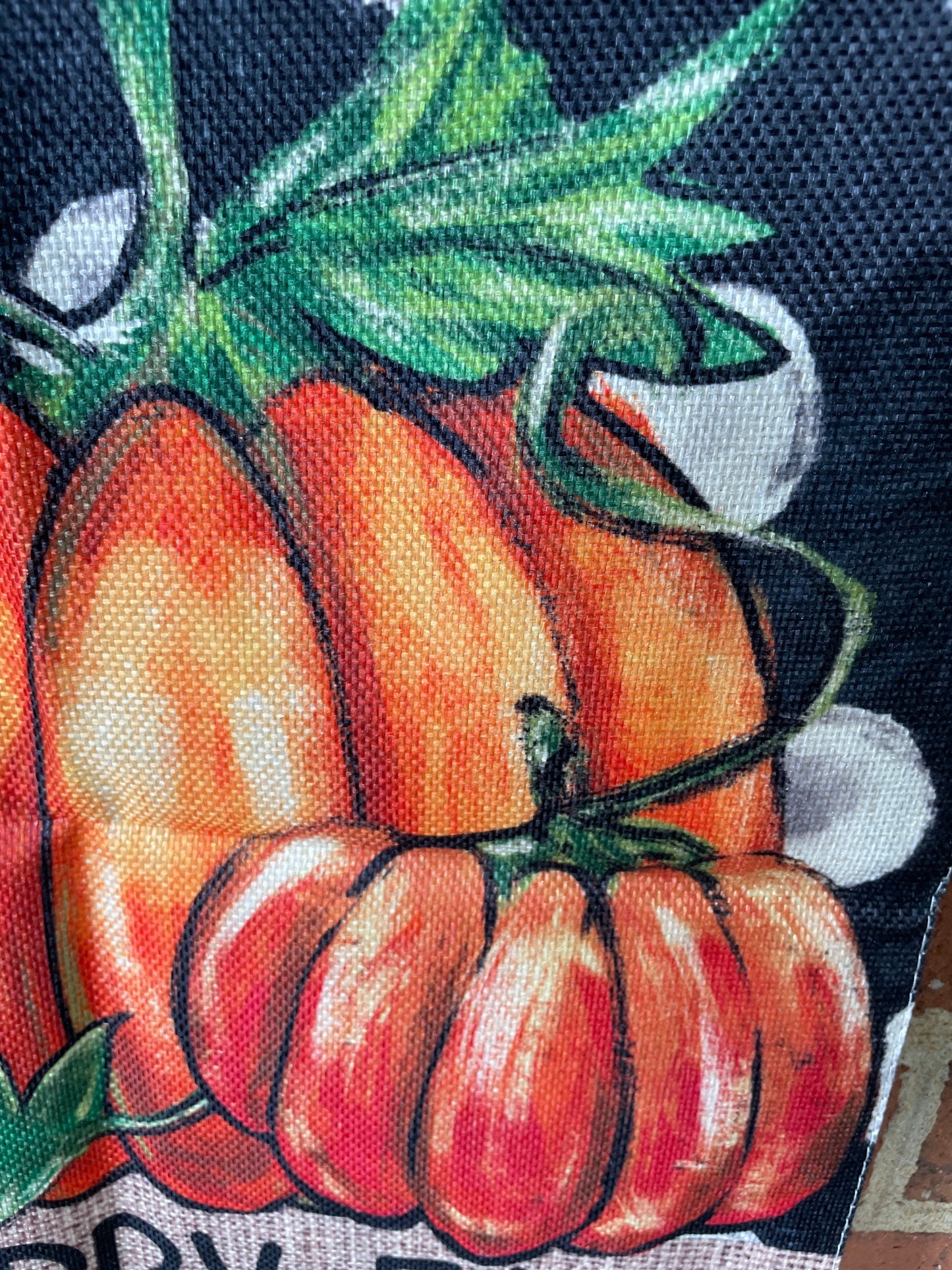 Garden Flag - Happy Fall Polka Dot Pumpkin