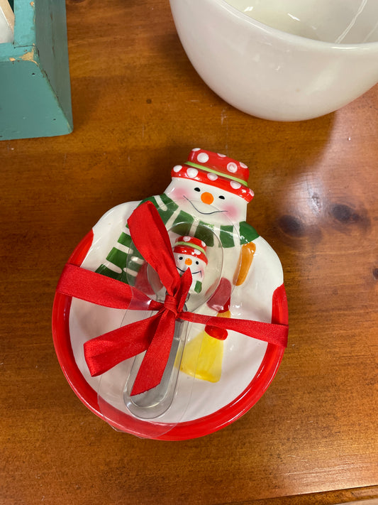 Snowman Dip Bowl w/ Spreader