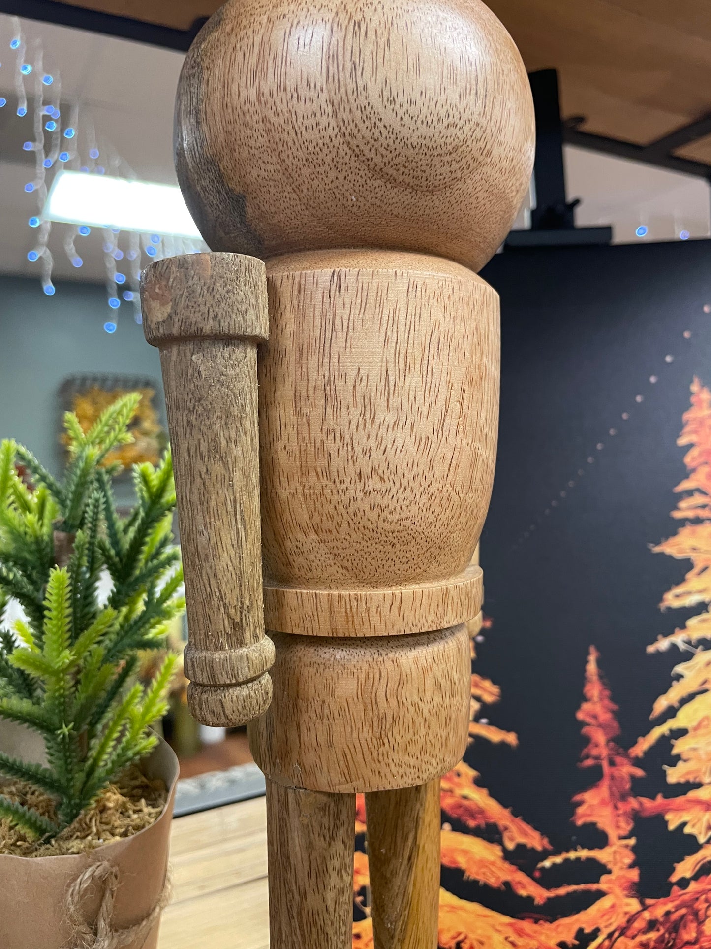Natural Wooden Nutcracker 16"