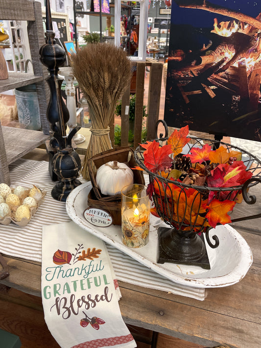 Large White Dough Bowl