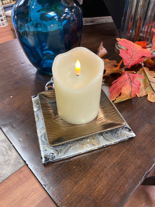 Gold & Silver Marbled Tray