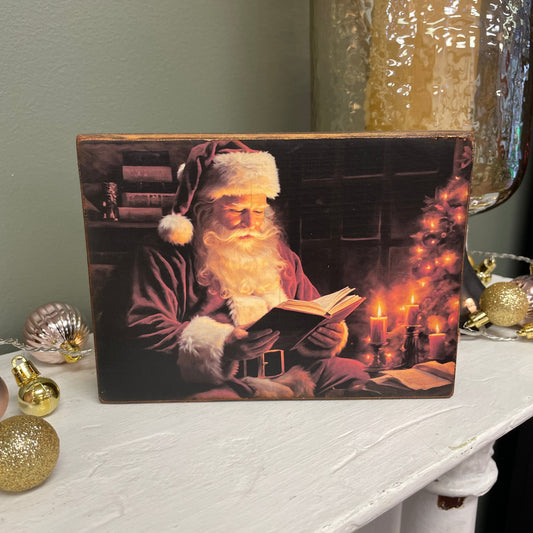 Santa Wood Block