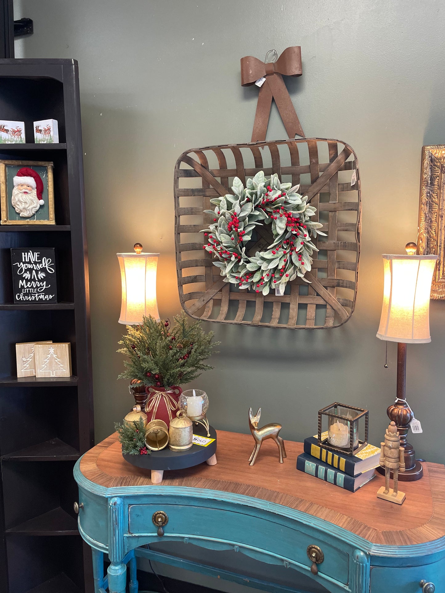 Lambs Ear + Berries Wreath