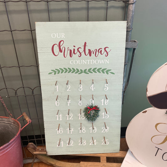 Christmas Countdown Wood
