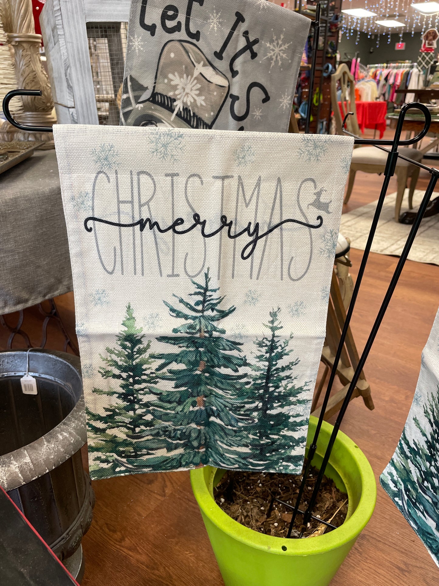 Garden Flag - Merry Christmas Trees