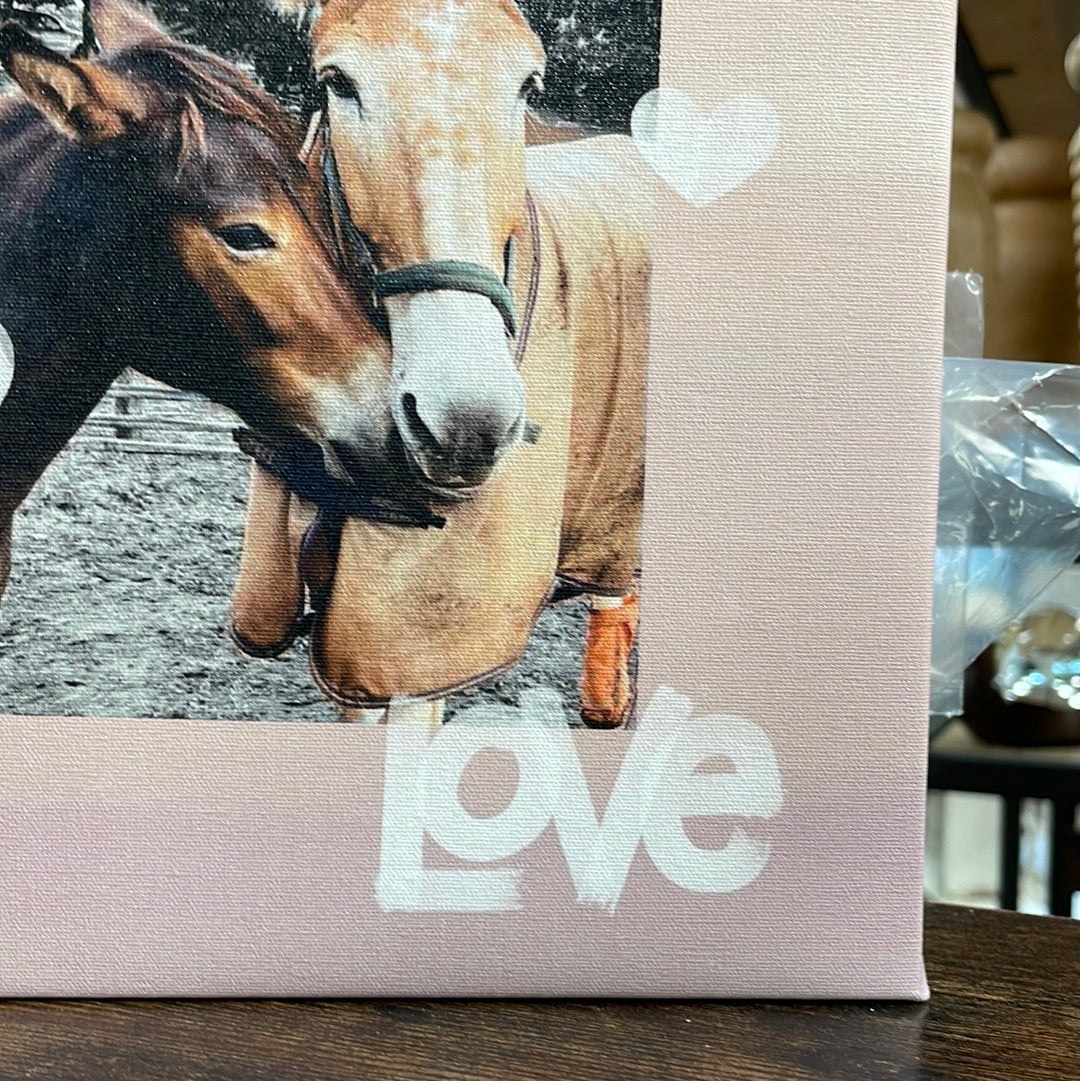 8x10 Pink Love Mules Canvas