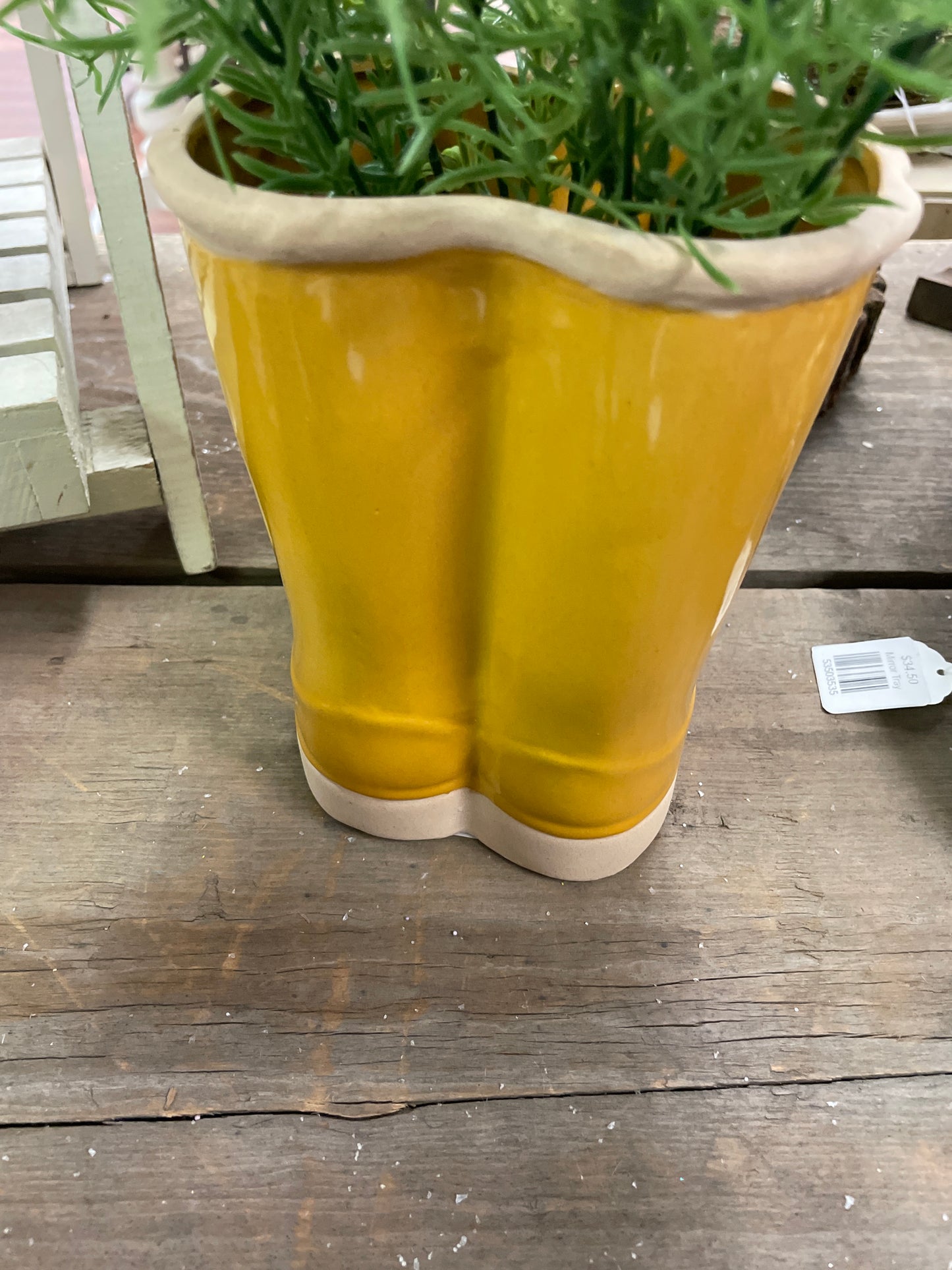 Yellow Boots Vase