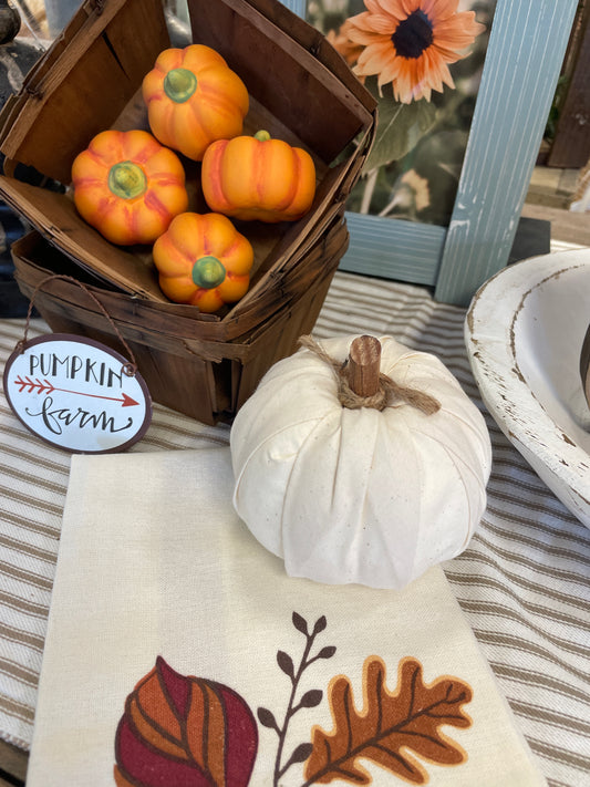 White Canvas Pumpkin