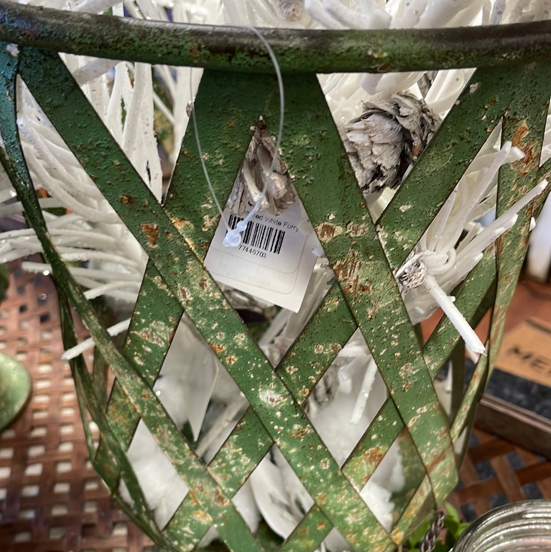 LG  Distressed Green Planter