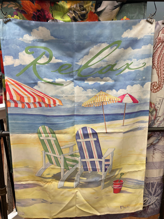 Relax Beach House Flag