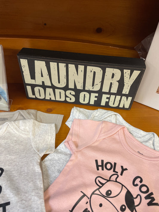 Laundry Loads of Fun - word block