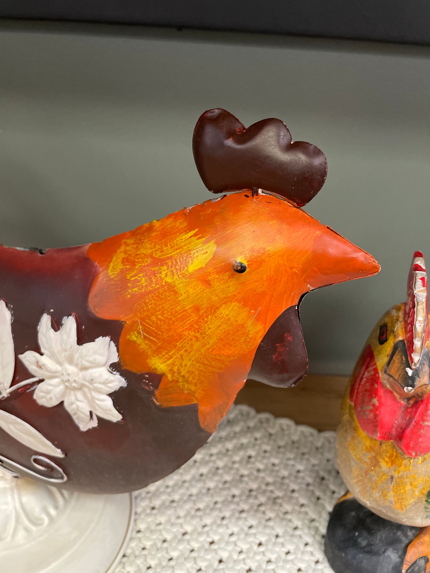 Rooster w/ White Base