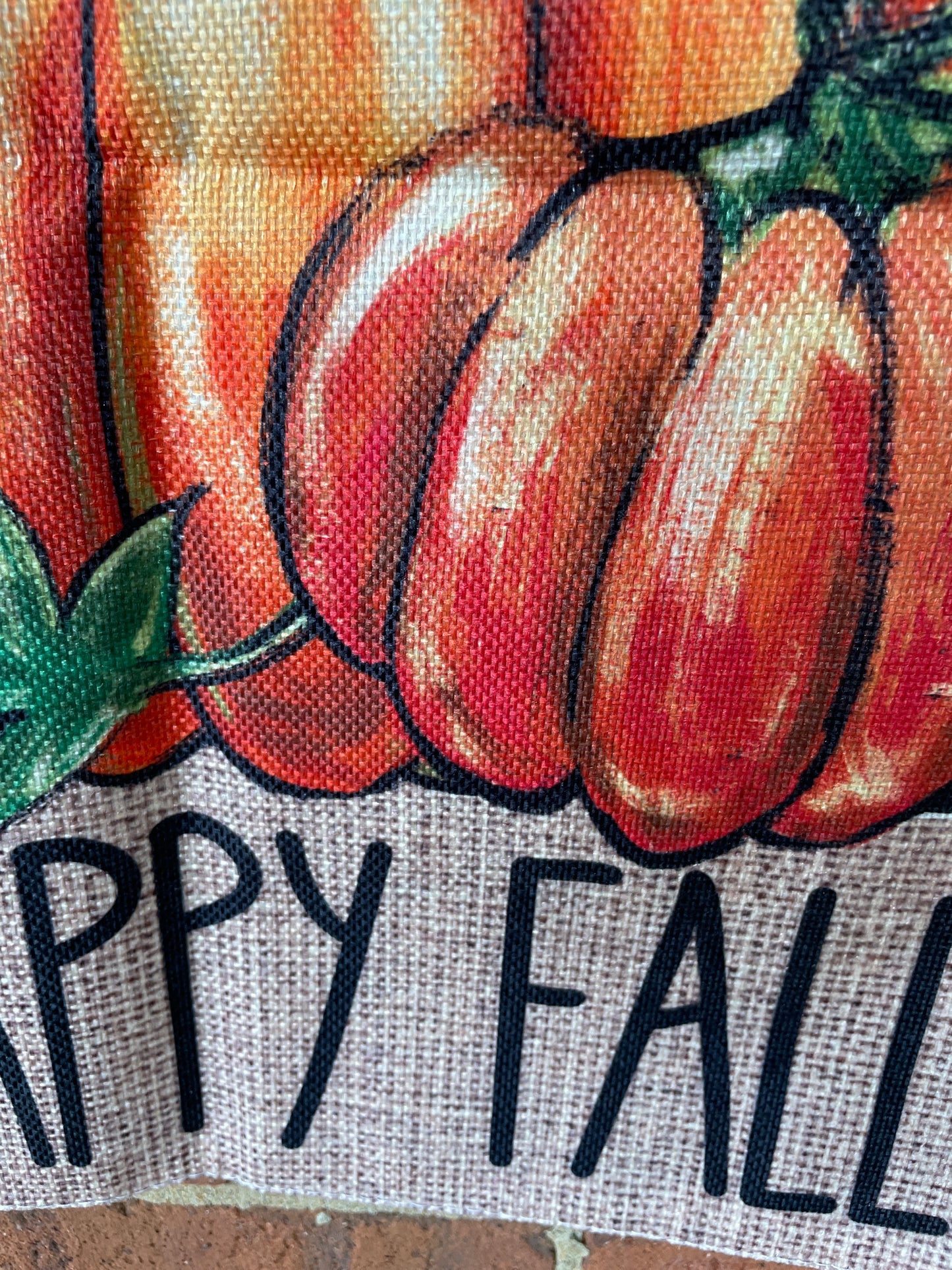 Garden Flag - Happy Fall Polka Dot Pumpkin
