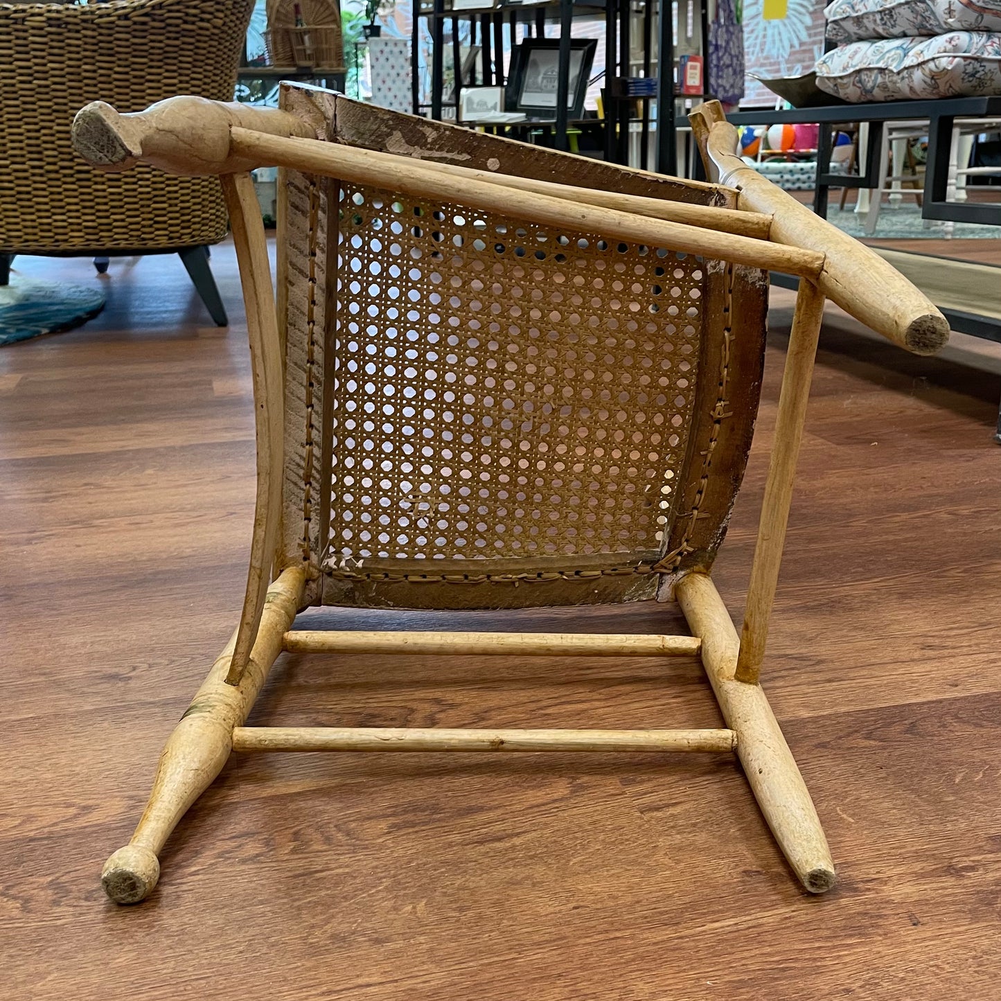 Set of 4 Wooden Bird/Cane Chairs
