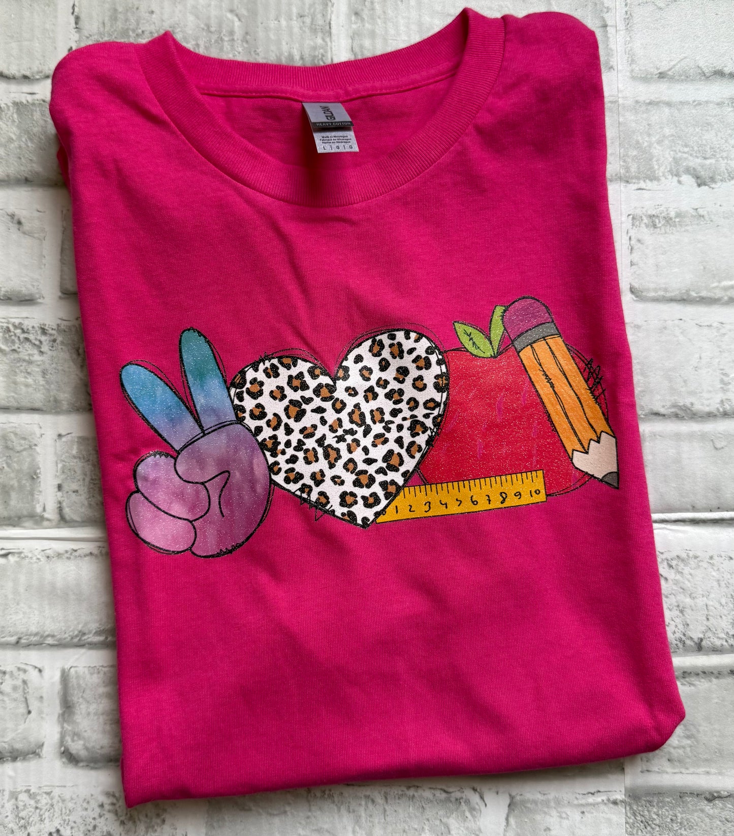 Peace Love Teach short Sleeve Shirt