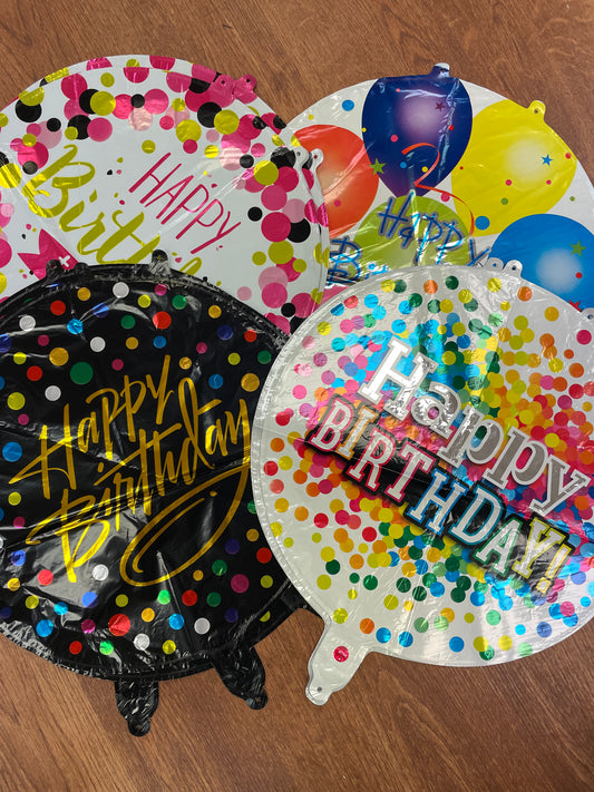 Mylar Balloons - Girls - Birthday - Circle
