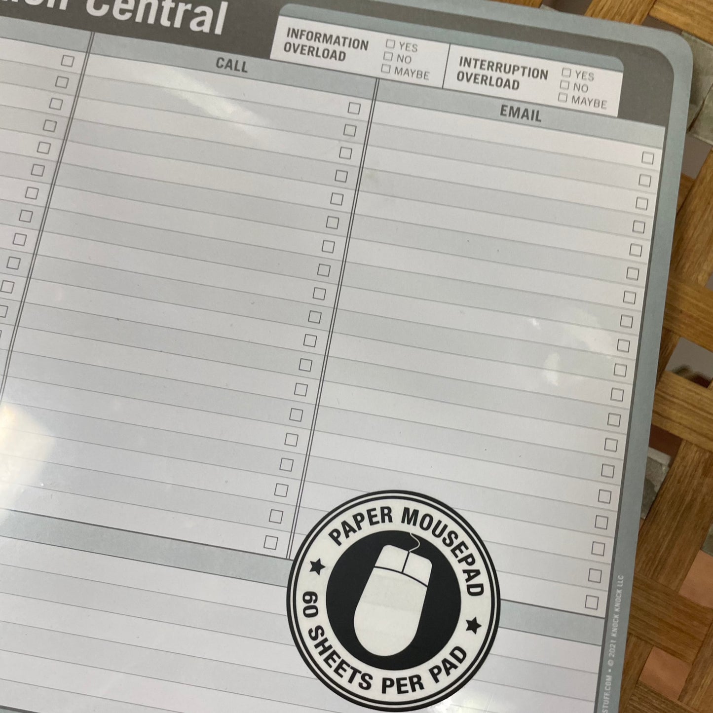 Information Central Paper Mousepad