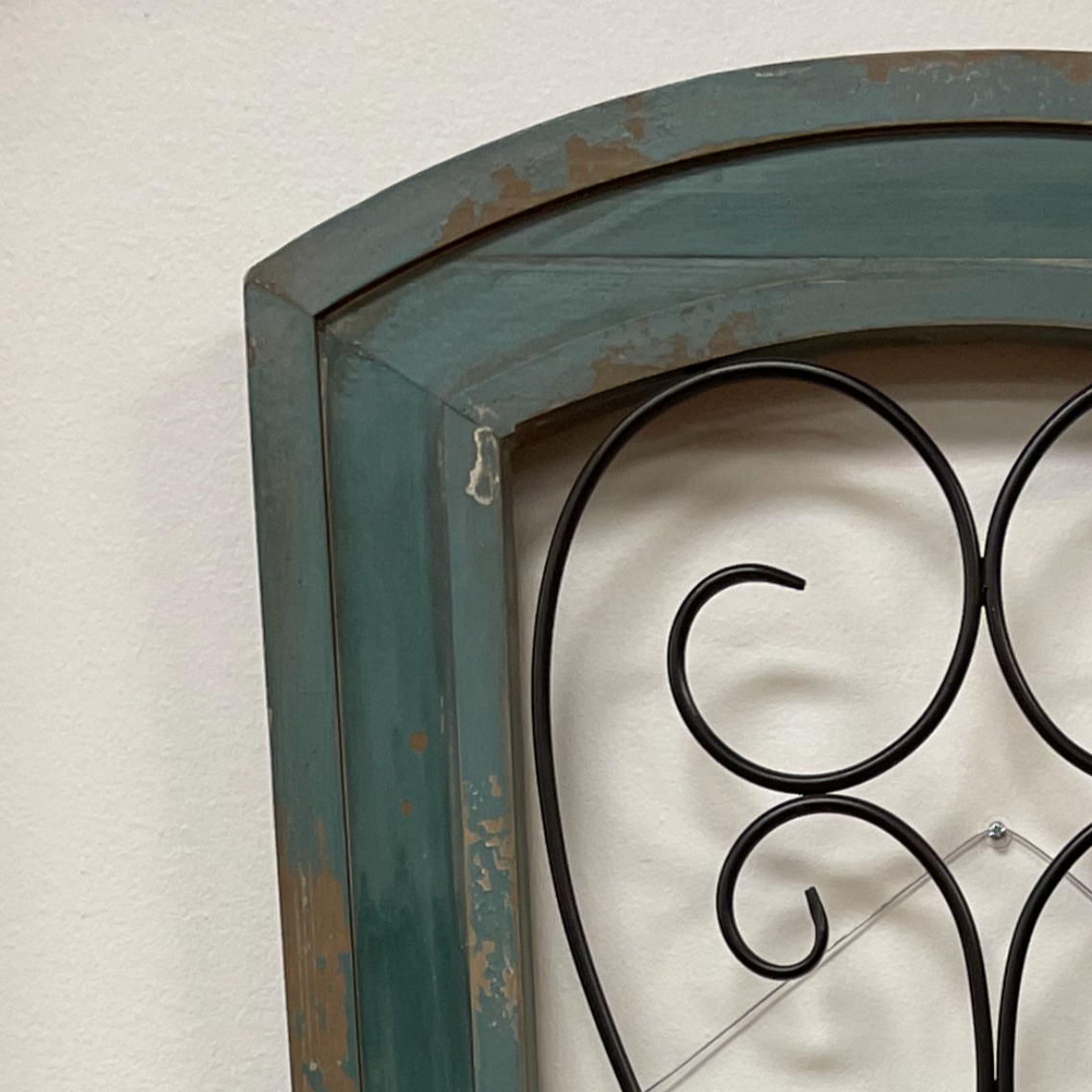 Antique Iron/Wood Door Panel