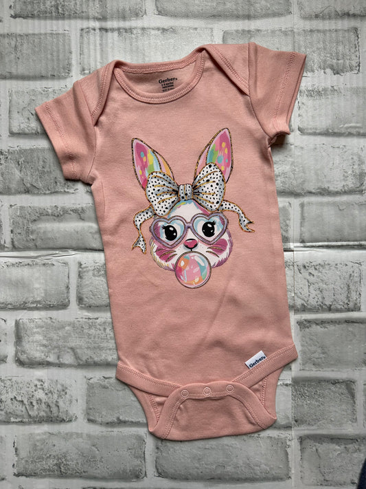 Bubble gum bunny onesie