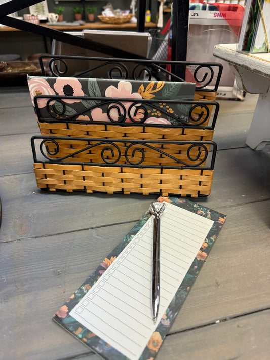 Wicker Letter Holder
