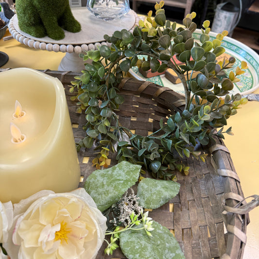 Boxwood Candle Wreath