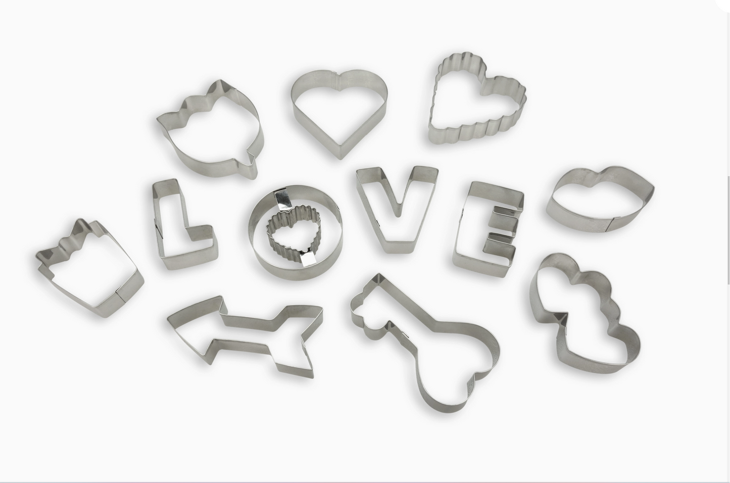 Bake With Love! Cookie Cutter 12 Piece Boxed Set