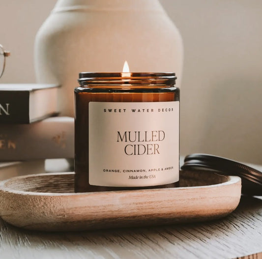 Warm and Cozy Soy Candle - Amber Jar - 9 oz