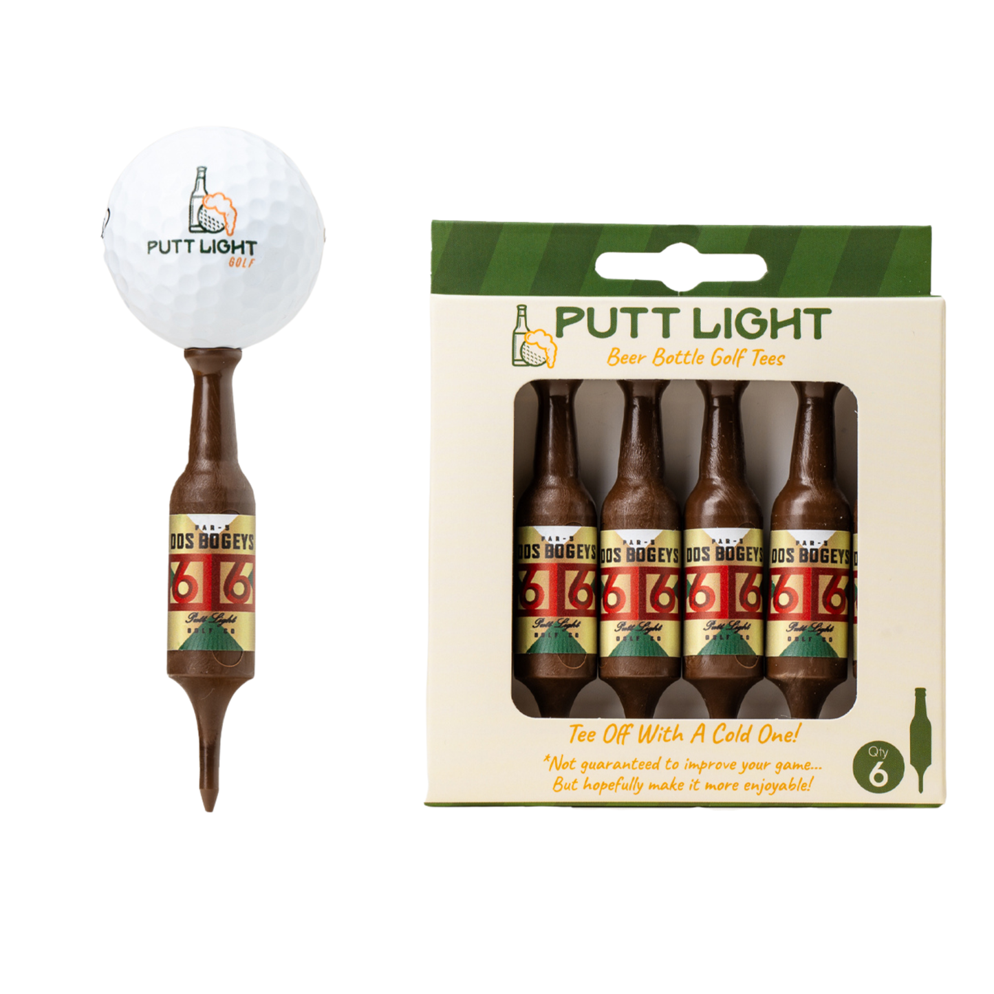 Beer Bottle Golf Tees: Putt Light
