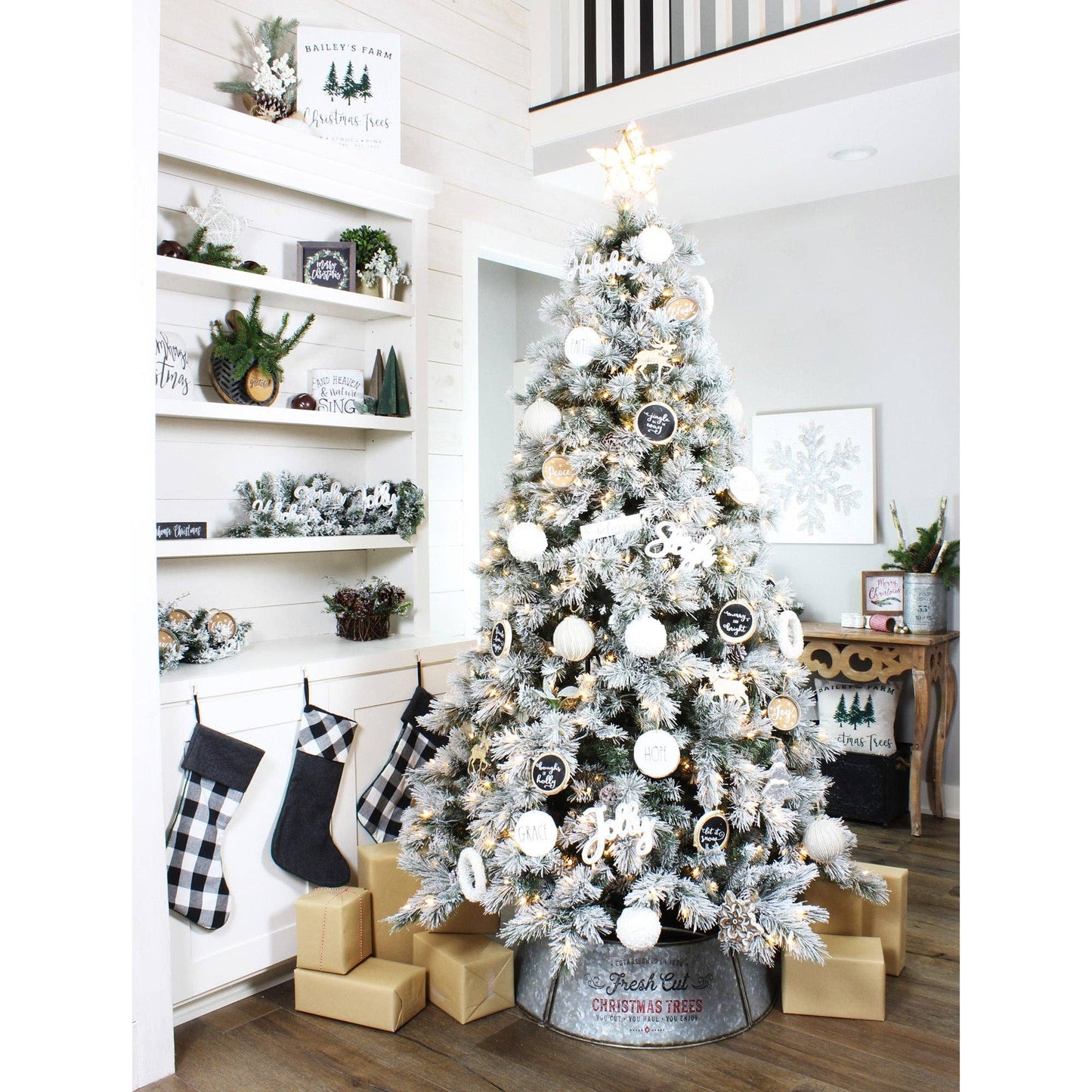 Jolly Christmas Word Art Ornaments