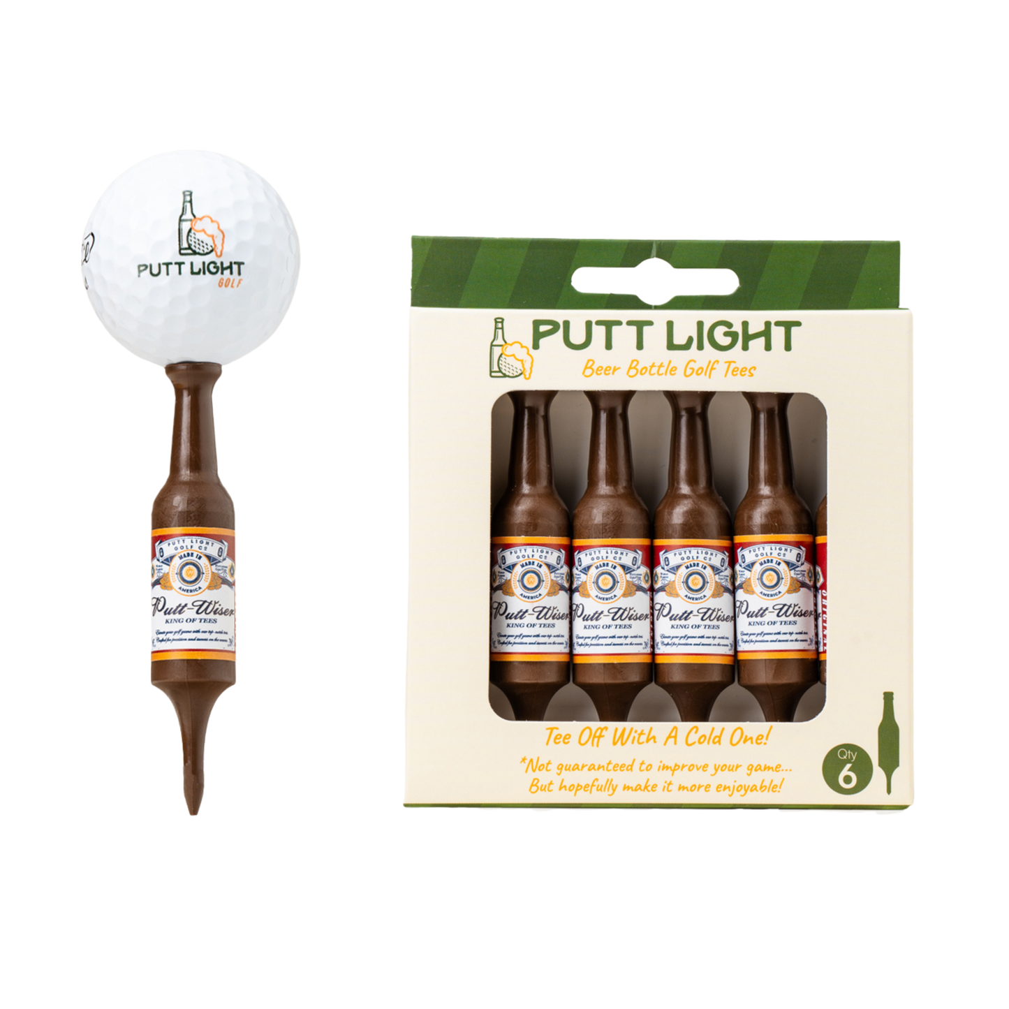 Beer Bottle Golf Tees: Putt Light
