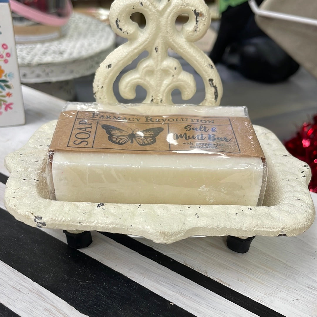 Cream Cast Iron Business Card/Soap