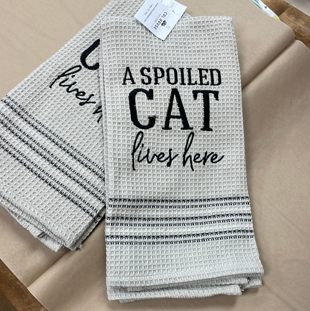 Spoiled Cat Tea Towel