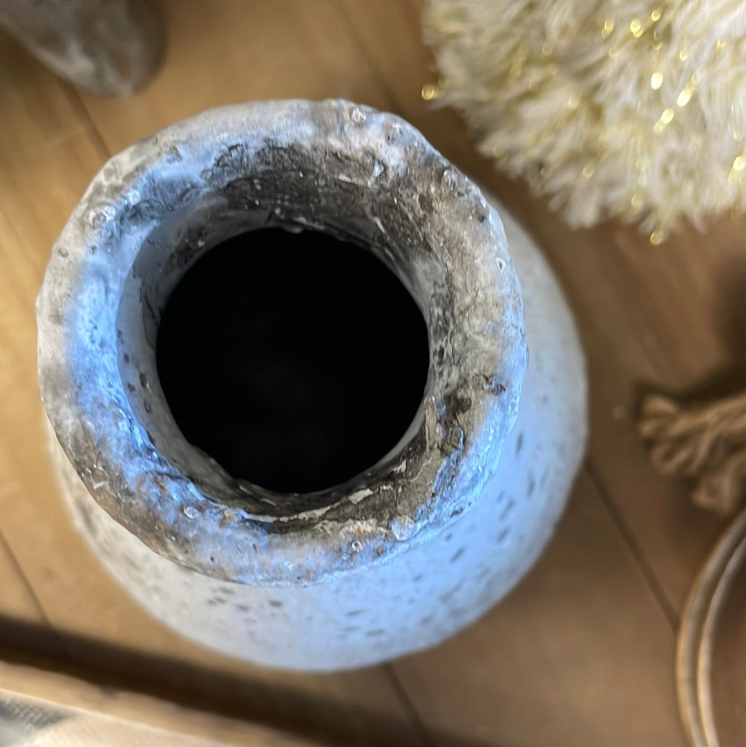 Gray Vase - Copper Bottom