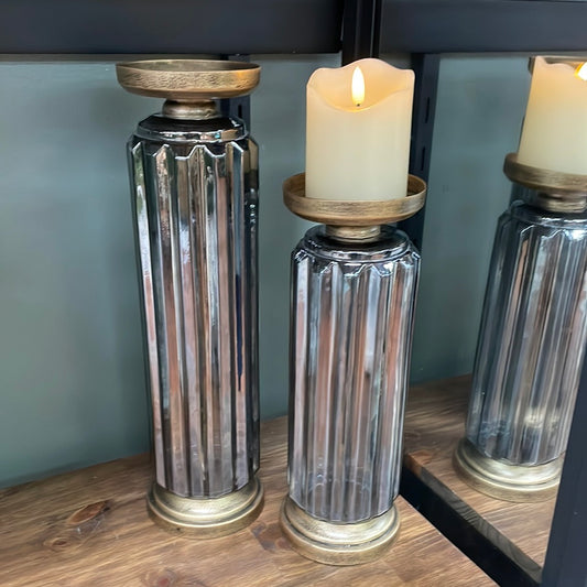 SM Smoke - Fluted Candleholder