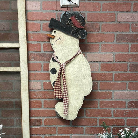 Wooden Walking Snowman
