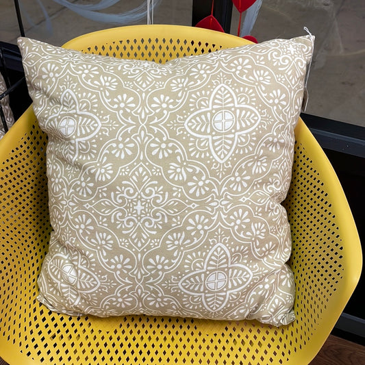 Green/White Patterned Pillow (removal cover)