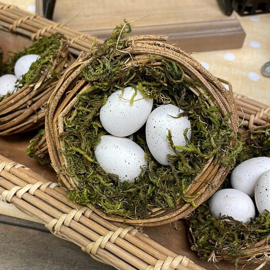 Wooden Nest with Moss