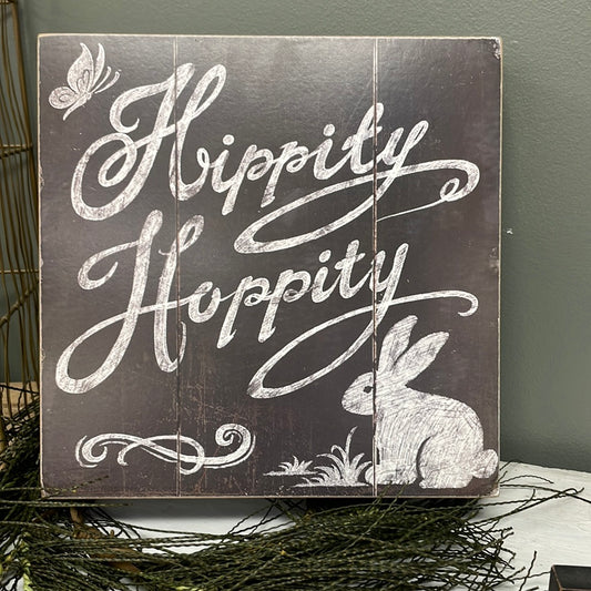 Hippity Hop Wood Sign